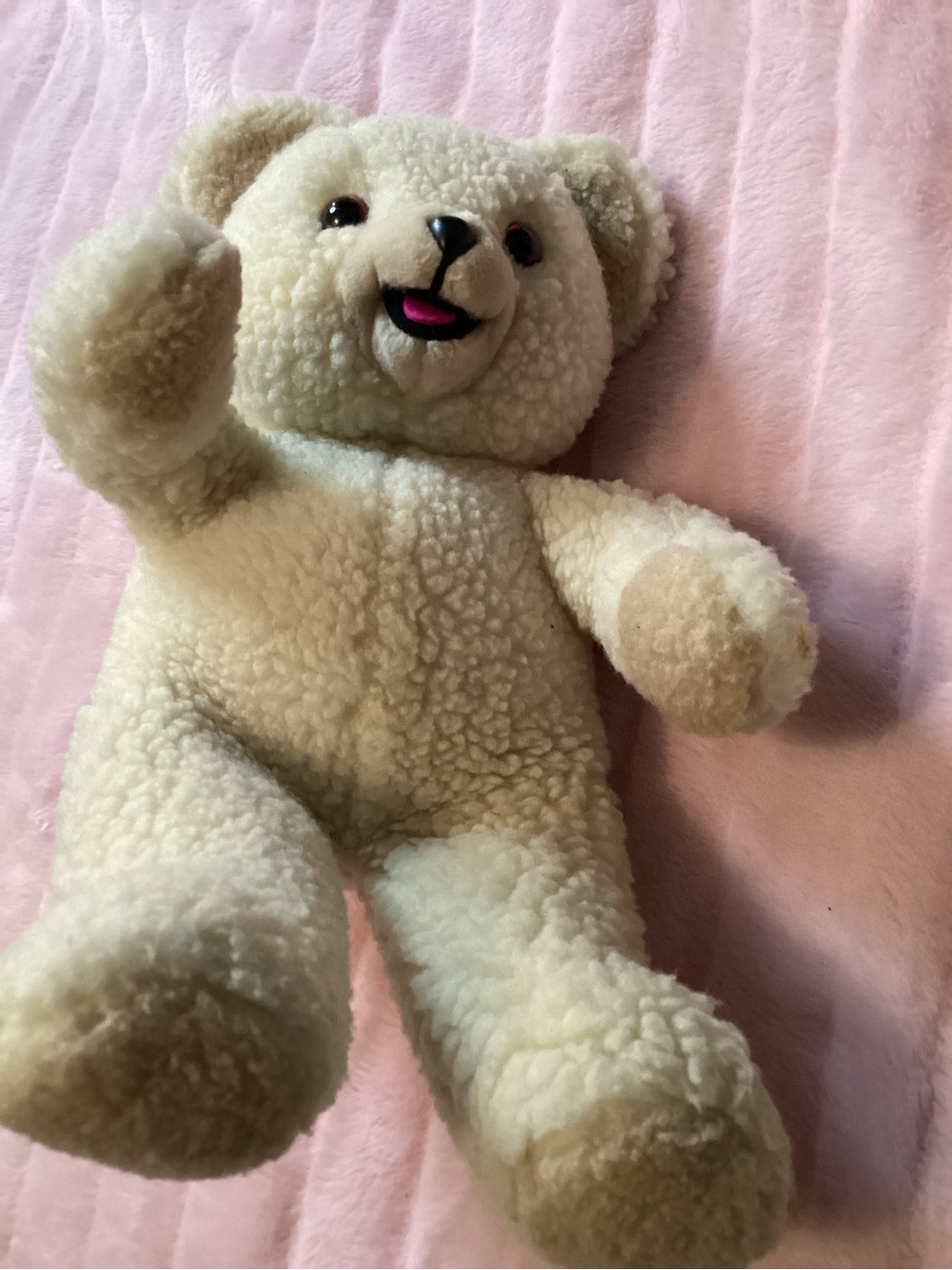 Russ Cream Snuggle Sherpa Teddy Bear Plush